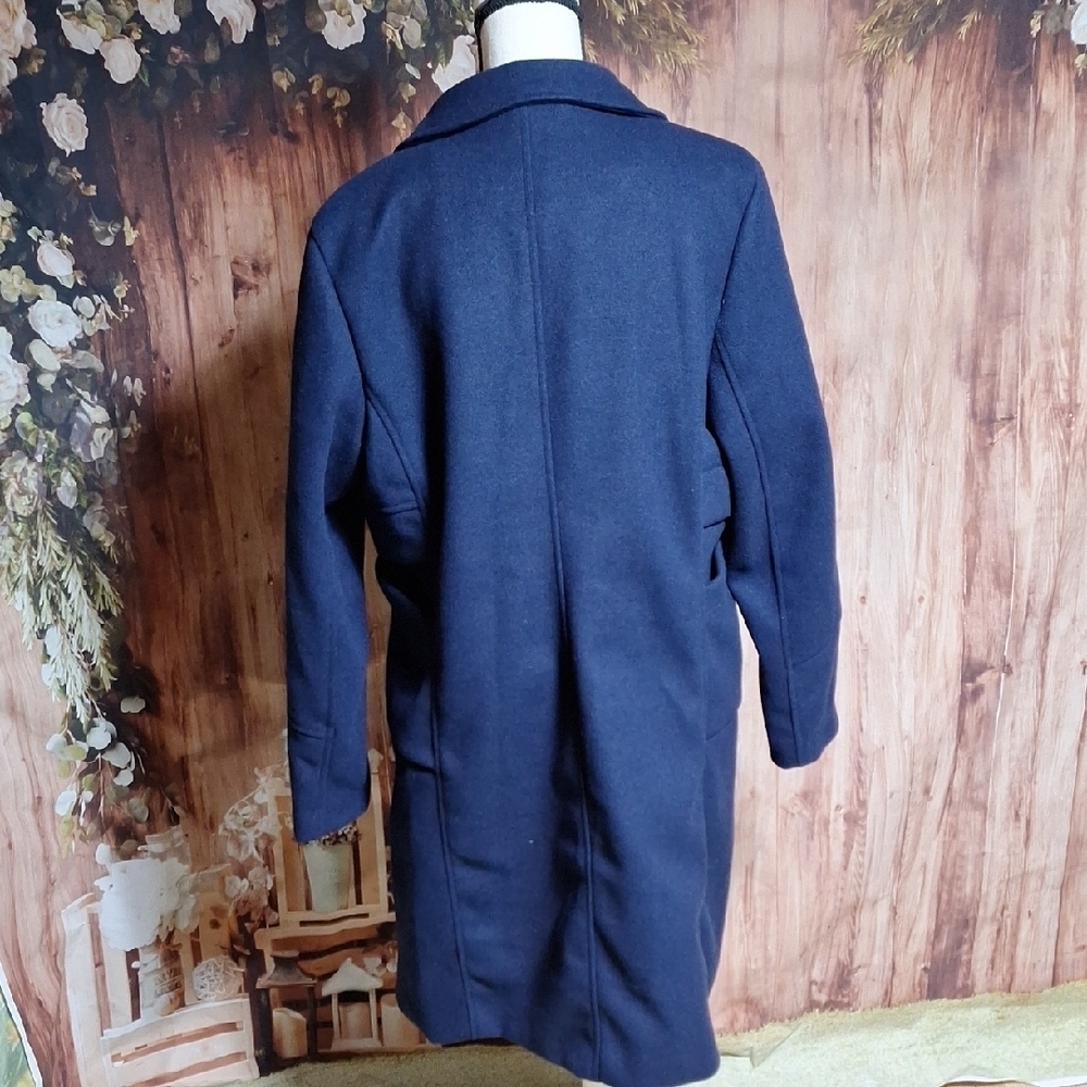 Navy Double-Breasted Coat - Picture 4 of 11